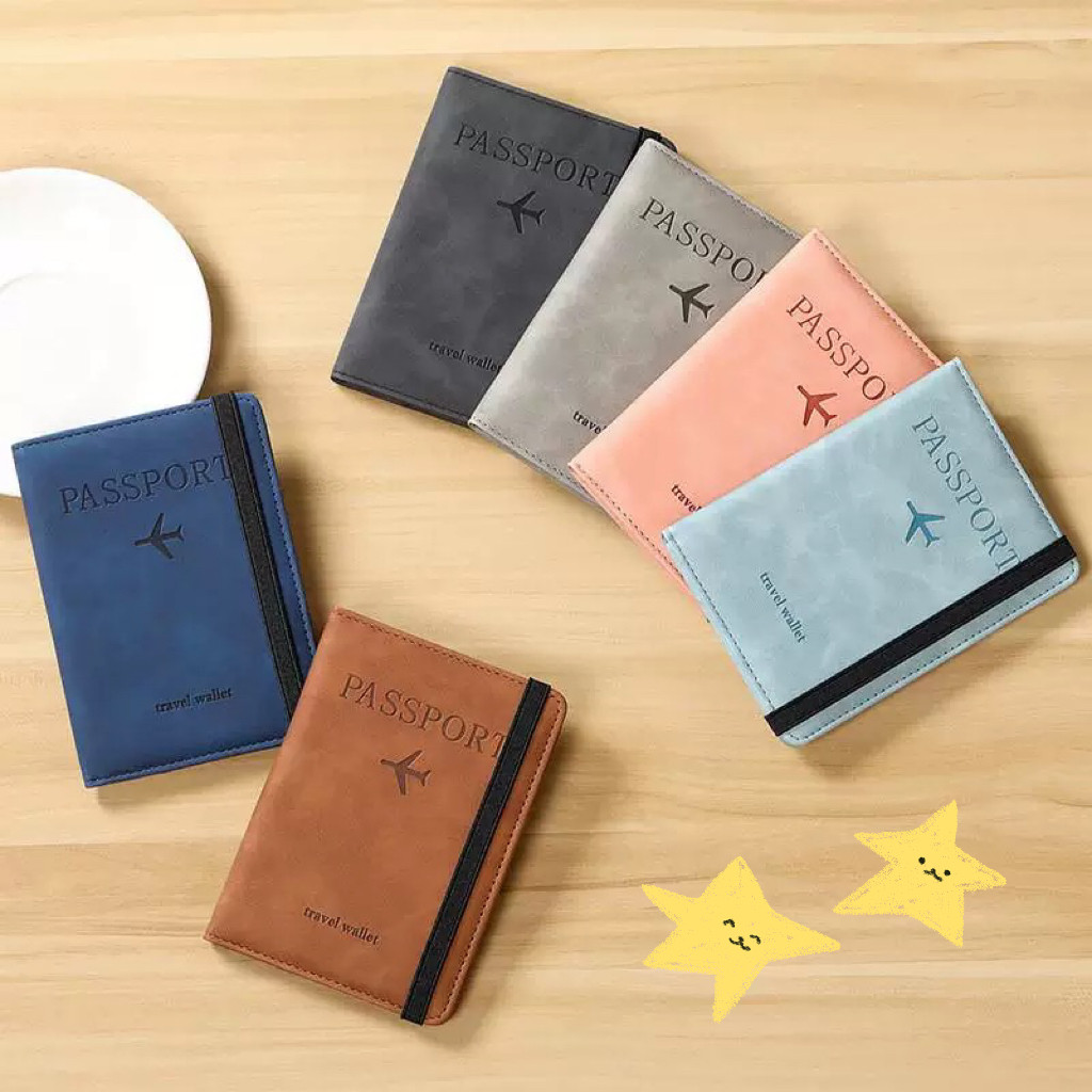 วัสดุหนัง ปกพาสปอร์ต ซองใส่บัตร ซองพาสปอร์ต กระเป๋าพาสปอร์ต มีช่องใส่บัตรและใส่ซิมการ์ด KKHOME