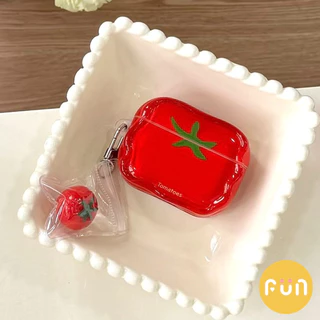 INS จี้มะเขือเทศชุดหูฟังไร้สายบลูทูธสําหรับ Airpods 1 2 Airpod Pro Pro2 Air Pods 3 4 IMD ป้องกันฝุ่นหูฟัง Protector ปลอก