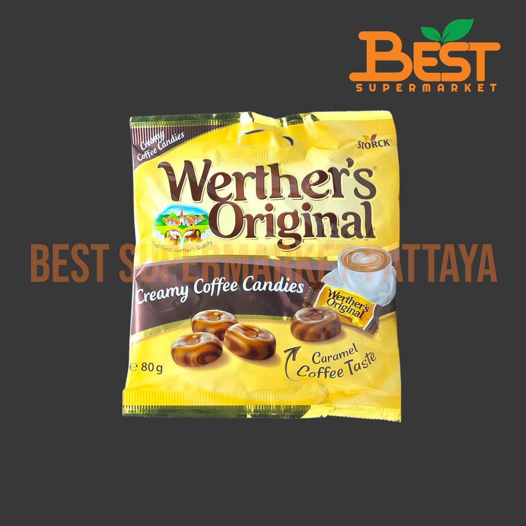เวอร์เธอร์ ลูกอมรสครีมกาแฟ 80 กรัม.Werther's Original Coffee Cream Candies 80g.