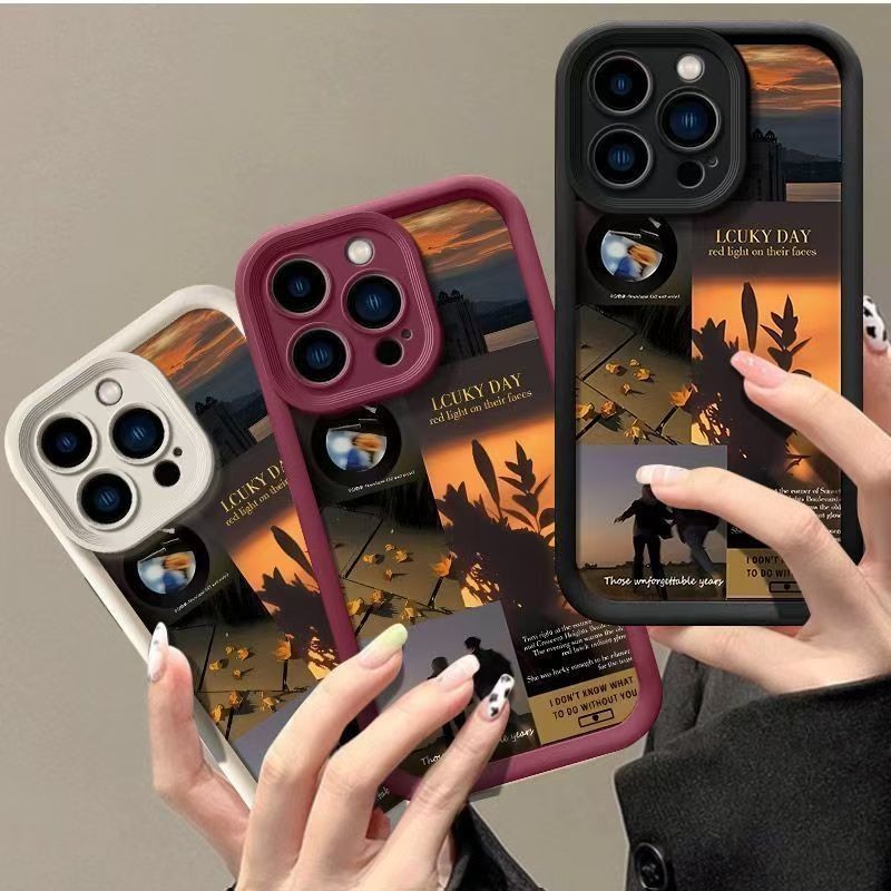 ส่วนลด Sunset Fragments เหมาะสําหรับ 16PRO เคสโทรศัพท์ iPhone15Plus Retro 14 รวมทุกอย่าง 12 ผู้ชายผู
