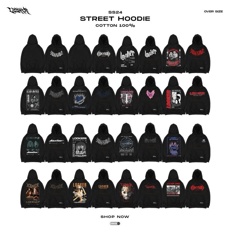 【HOT】 LOOKER  –  Hoodies เสื้อฮู้ดสกรีน