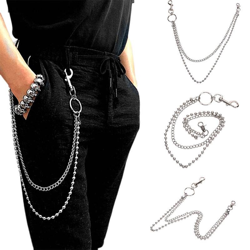 [LO] Punk ผู้หญิงผู้ชาย Chain Key Chain Rock กางเกงกางเกง Jean Hip Hop Decor ของขวัญ TH