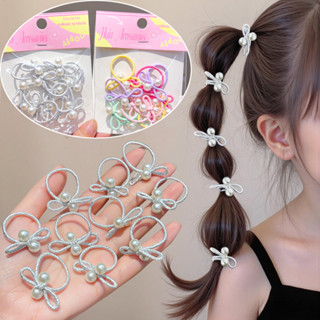 ยางรัดผม โบว์มุกสไตล์ อิน สไตล์ยืดหยุ่นสูงอเนกประสงค์สายผมหา…