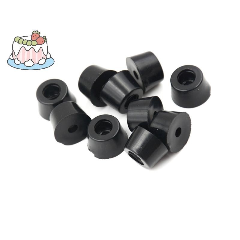 [Sep] 10 ชิ้น 17 x 10 มิลลิเมตรรอบตู้ยางสีดําตราสารกรณีฟุตเท้าวงกลม [COD]