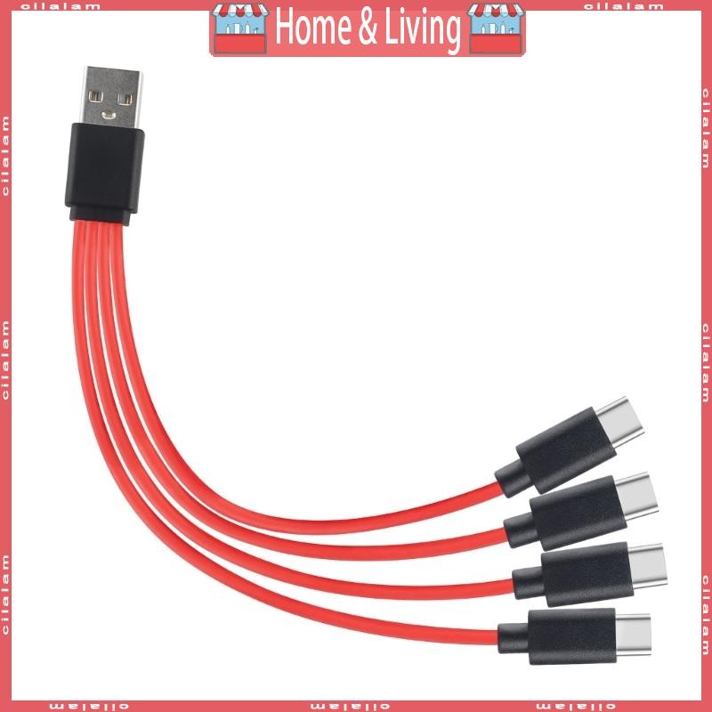 CI 5V สายชาร์จ 4 in 1 แปลงสายแยกอะแดปเตอร์ Type C สําหรับโทรศัพท์มือถือ