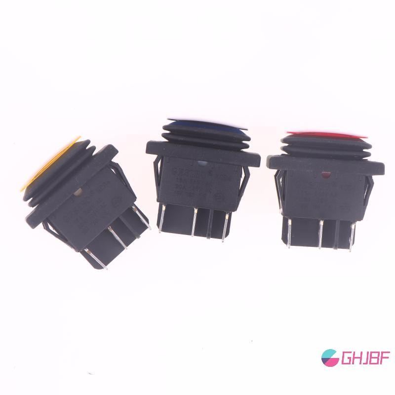 GHJBF] 1 ชิ้น Tailor85 6pin ON OFF ON 12V 220V สีแดงสีเขียวคอเต่า Blue Light KCD4 Heavy Duty 16A 250