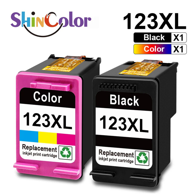 ShinColor 123 XL 123XL พรีเมี่ยมสีดําตลับหมึกที่ผลิตใหม่สําหรับ HP123XL สําหรับ HP123 สําหรับ HP Des