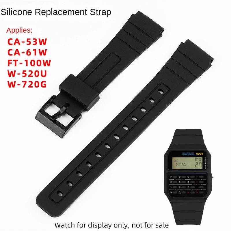 สําหรับสายนาฬิกา Casio สร้อยข้อมือ 20 มม.ผู้ชายผู้หญิง CA53/61 CA-53W CA-61W FT-100W W-520U W-720G w