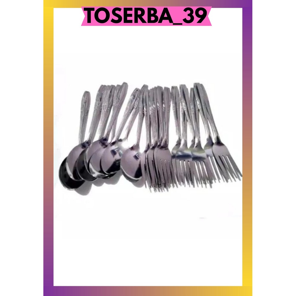 T39 [12 ชิ้น] STAINLESS SPOON FORK / FORK ANTI-RUST CONTENTTS 12 ชิ้น 1 ชิ้น