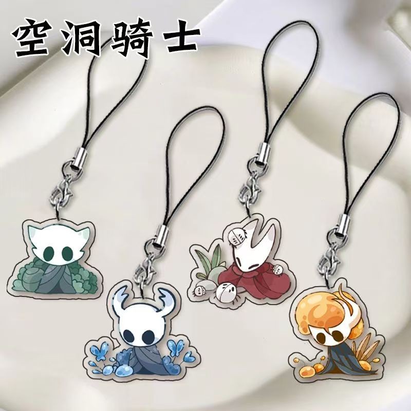 เกม Hollow Knight พวงกุญแจโทรศัพท์ Key Chain เครื่องประดับสําหรับผู้หญิงผู้ชายพวงกุญแจโลหะ
