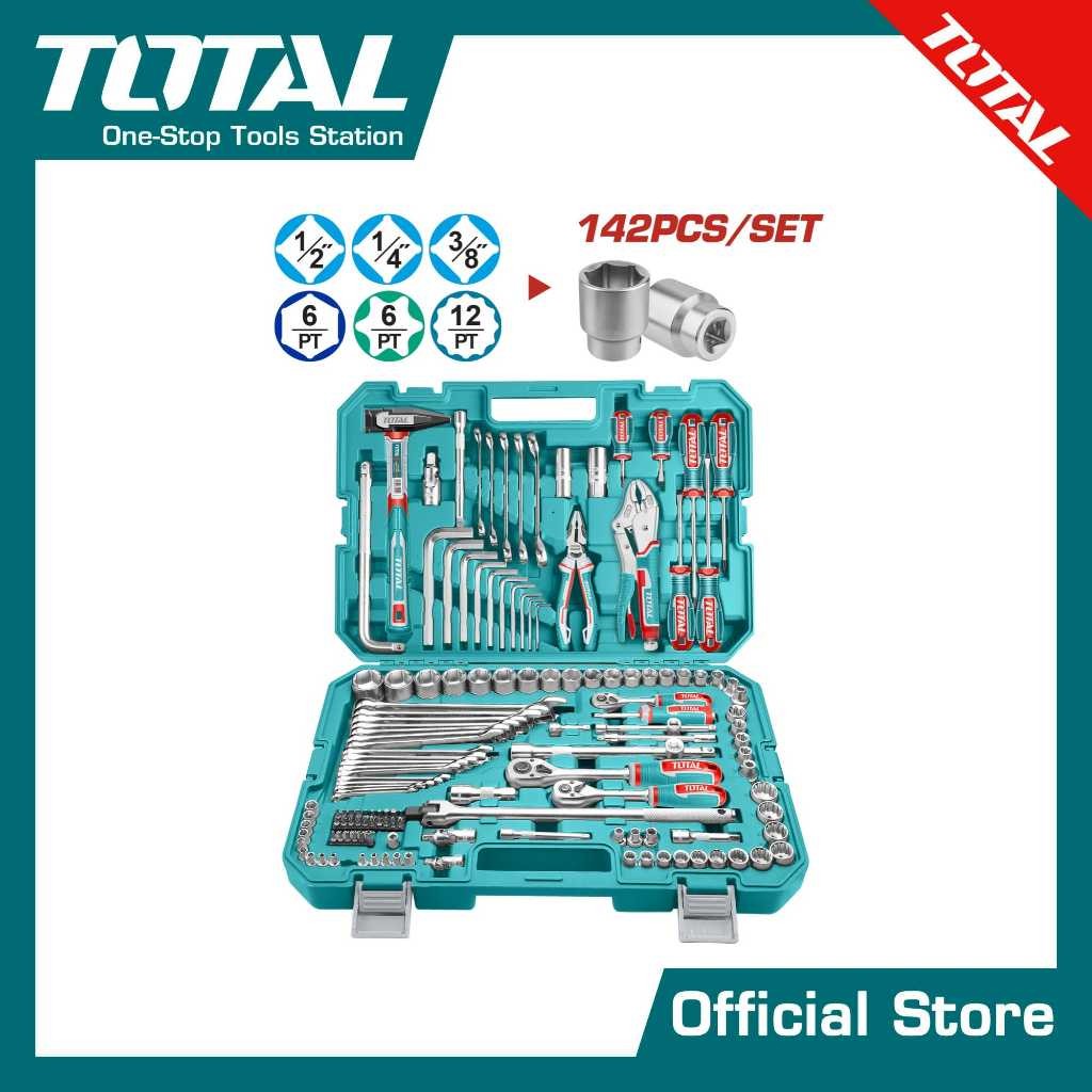 TOTAL ชุดเครื่องมือ 142 ชิ้น / ชุด THKTHP21426