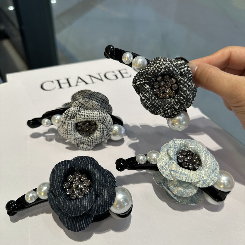 เข็มขัดผมสไตล์เกาหลี Dongdaemun พร้อมดอกไม้ Rhinestone และPearl คุณภาพเยี่ยม