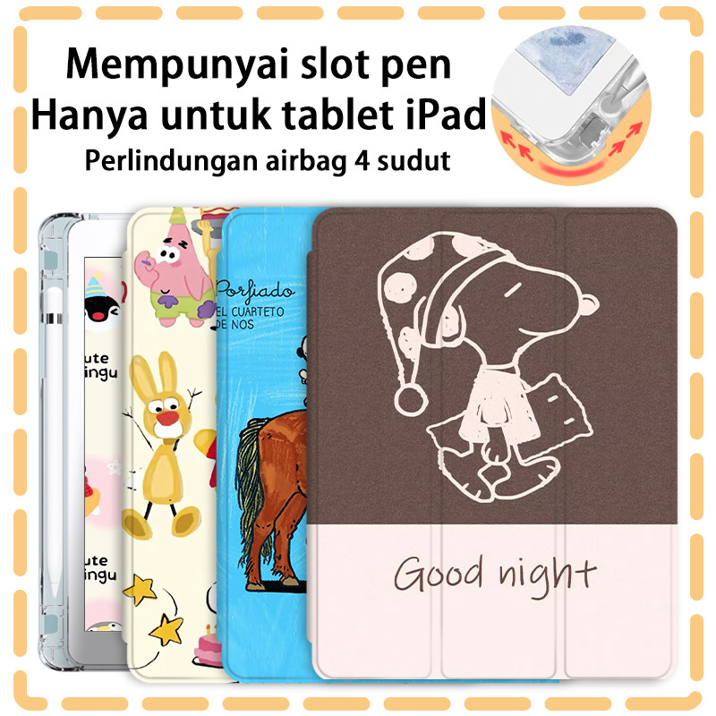 เคส Ipad 9 พร้อมปากกาสล็อต iPad Air 6 เคส iPad 8 Pro 11 นิ้ว Air 4 3 2 1 gen 9 8 7 Air 11 2024 M2 M4