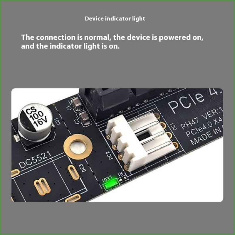 BON M 2 ถึง PCIE 4X Power Card Transfer Adapter PCIE Transition Card Hard Drive Converter สําหรับอุป