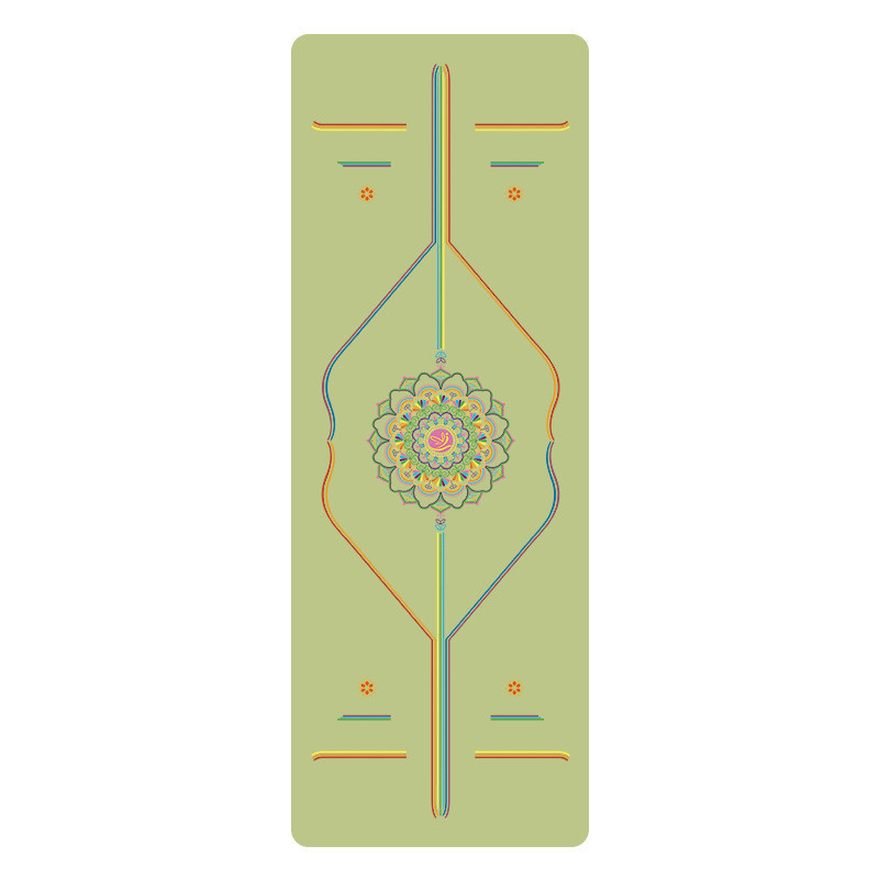 ! #@ Rainbow Yoga Mat Pu Natural Rubber Non-Slip Exercise Fitness Mat Body Line Thick Tyrant Mat