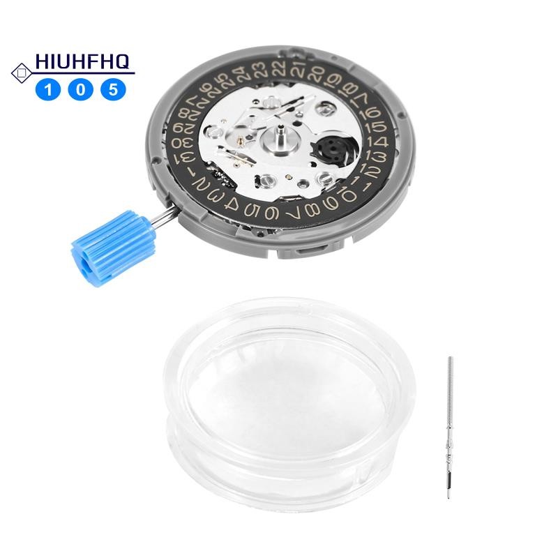 Hiuhfhq106For Japan NH35A Mechanical Watch Movement 24 Jewels NH35 กลไกอัตโนมัติ 3.8 นาฬิกา O
