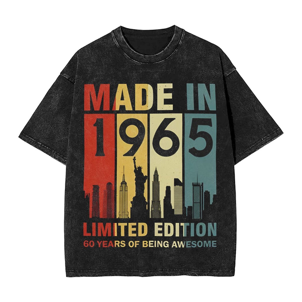 2025 ใหม่ 20252025 Made In 1965 Limited Edition 60th birthday Washed Shirtnew23 6AEF