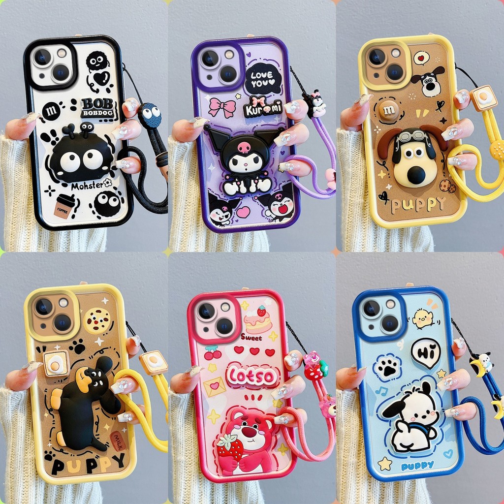 เคส iPhone 13 13 PRO 13 PRO MAX เคสโทรศัพท์ตุ๊กตาสติ๊กเกอร์น่ารัก