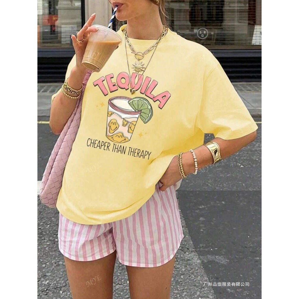 COD Juice And Letter Summer Women Outfit Graphic Tees Vacation G DD1O