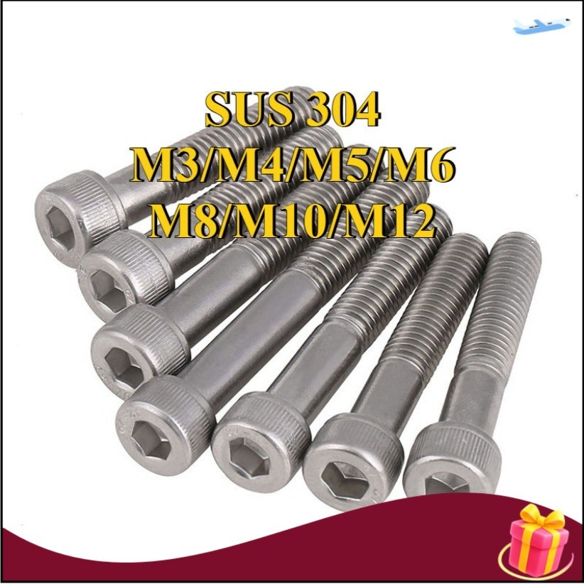 304 สแตนเลสสตีลครึ่งฟันสกรูหกเหลี่ยมหัวทรงกระบอก bolt ขยายถ้วยหัวสกรู M3/M4/M5/M6/M8/M10/M12 WDY-MB
