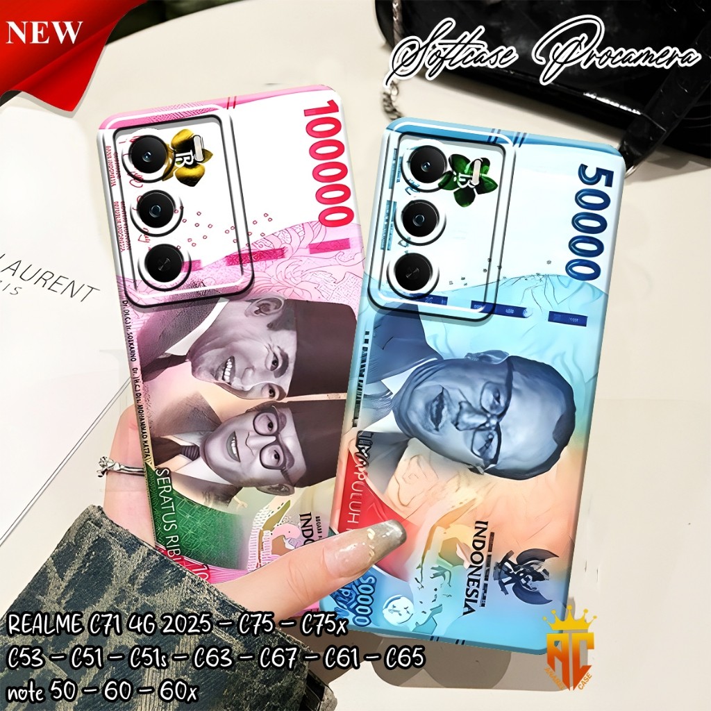 เคส Realme C71 4G 2025 - C75 - C75x - C53 - C51 - C51s - C63 - C67 - C61 - C65 - Realme Note 50 - 60