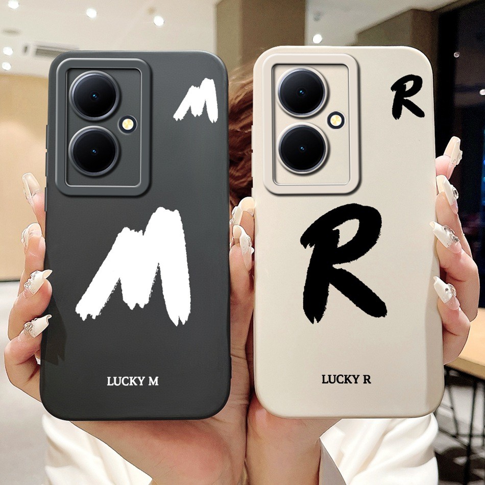 สําหรับ Vivo Y78 Y78 + V2271A Lucky จดหมายเริ่มต้นเคสโทรศัพท์ VivoY78 Y 78 Plus เลนส์ป้องกันกรณีซิลิ