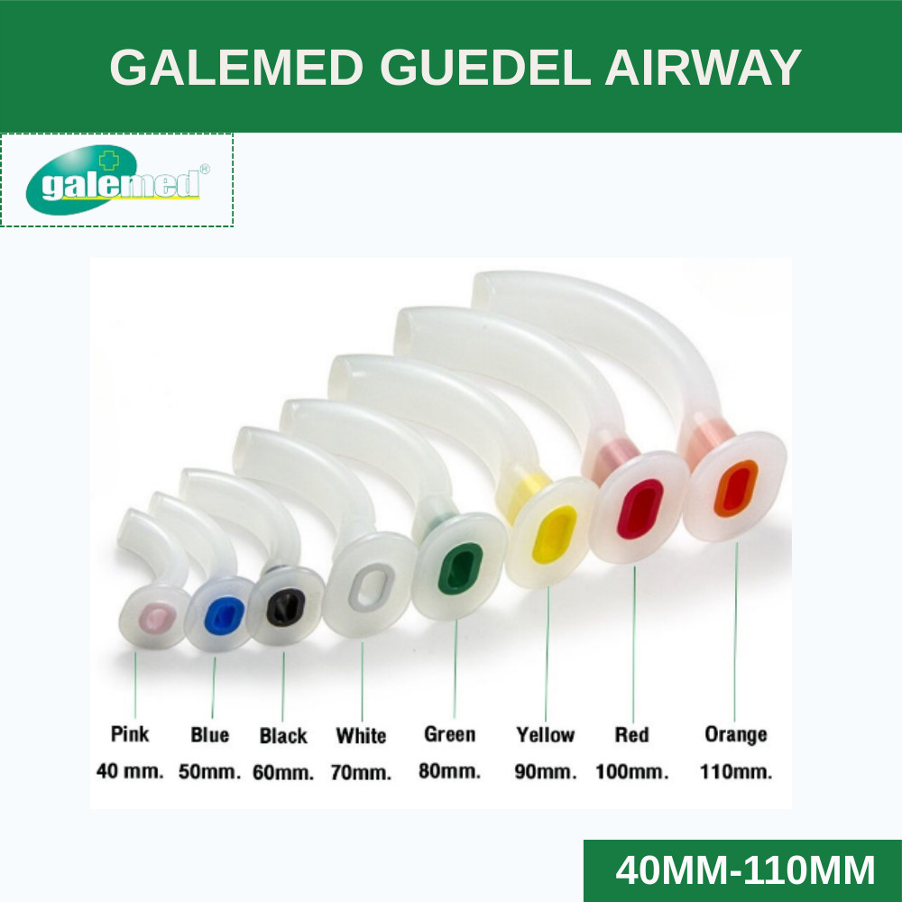 Galemed Guedel (Oral) Airway ท่อเปิดทางเดินหายใจ ทางปาก [ขนาด 40mm-110mm]