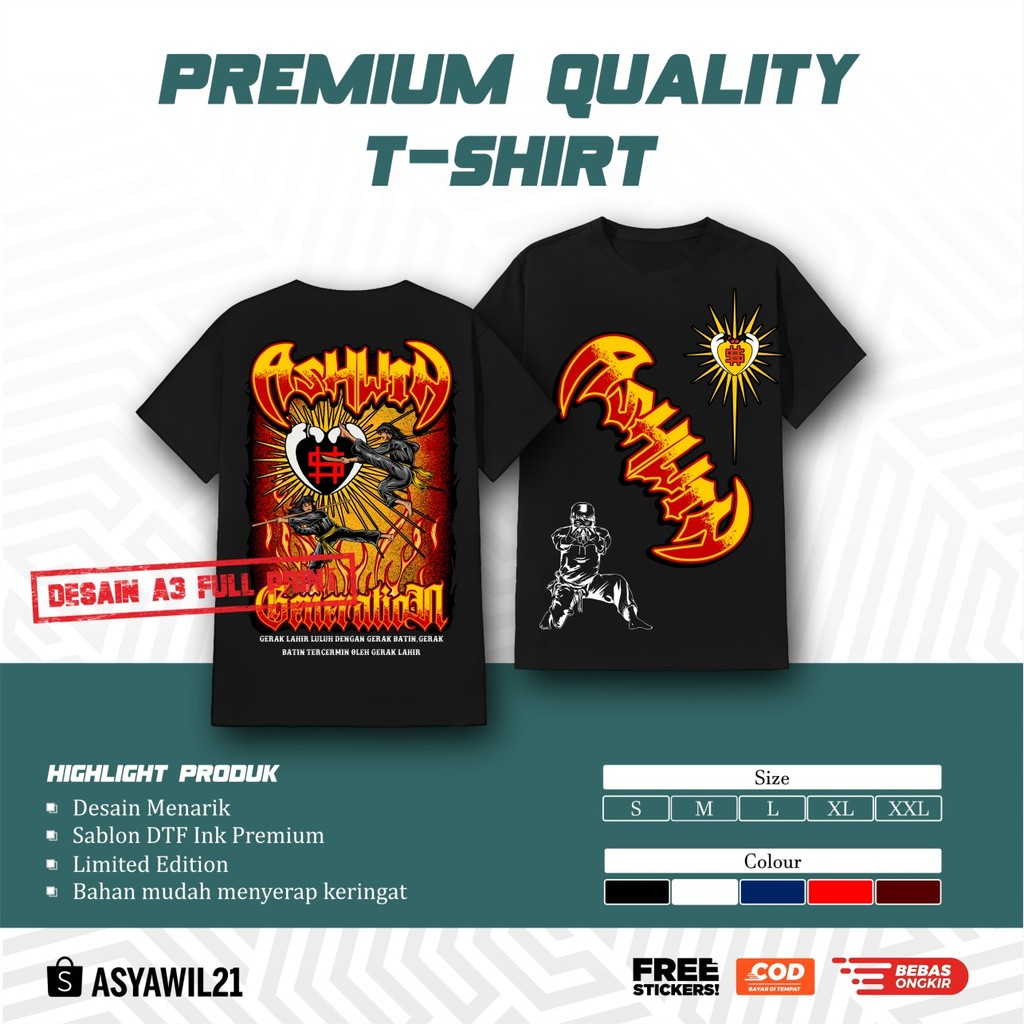 เสื้อยืด PSHW ASHWIN GENERATION, BIRTH MOVEMENT, PASSING WITH BATIN MOVEMENT - เสื้อยืด PSHW ใหม่ล่า