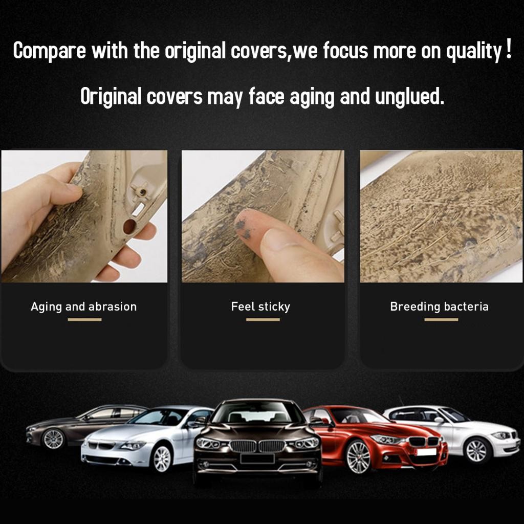 Lemendhk-vn ภายในรถแผงประตูคว้าครอบคลุม ABS สําหรับ BMW 3/4 Series 2012-2018 F30 F35 320i 320Li