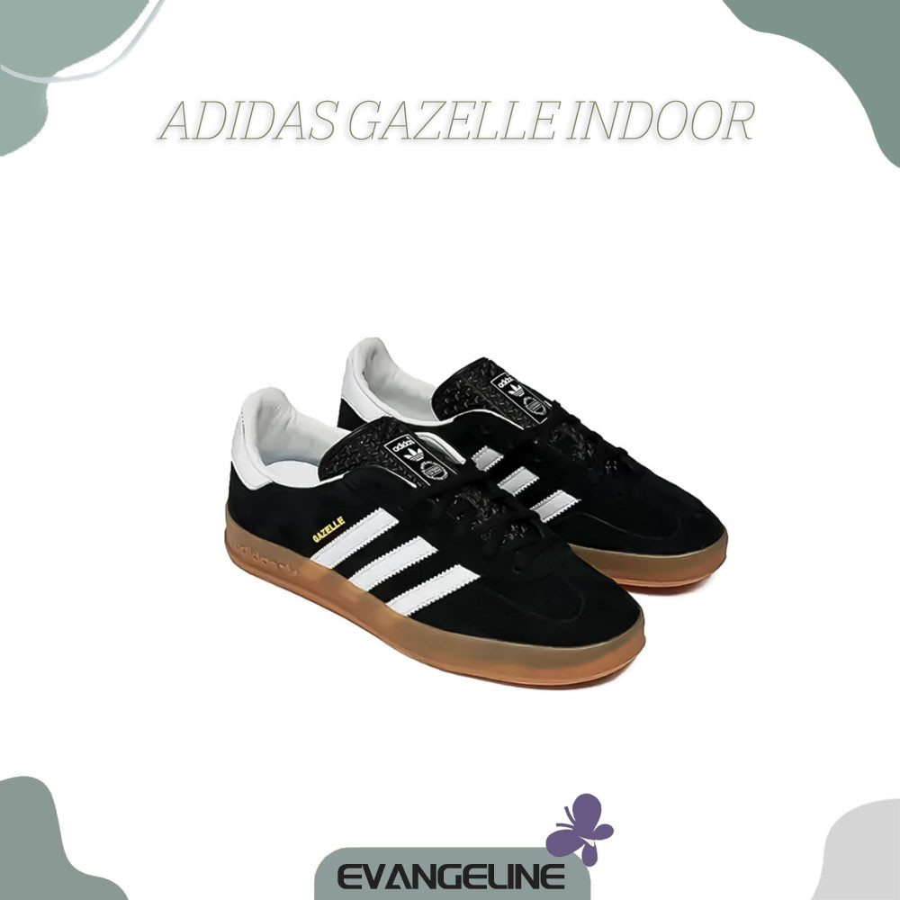 ของแท้รับประกัน100% Adidas Originals Gazelle Indoor Black White Gum H06259 รองเท้าลำลองรองเท้ากีฬา