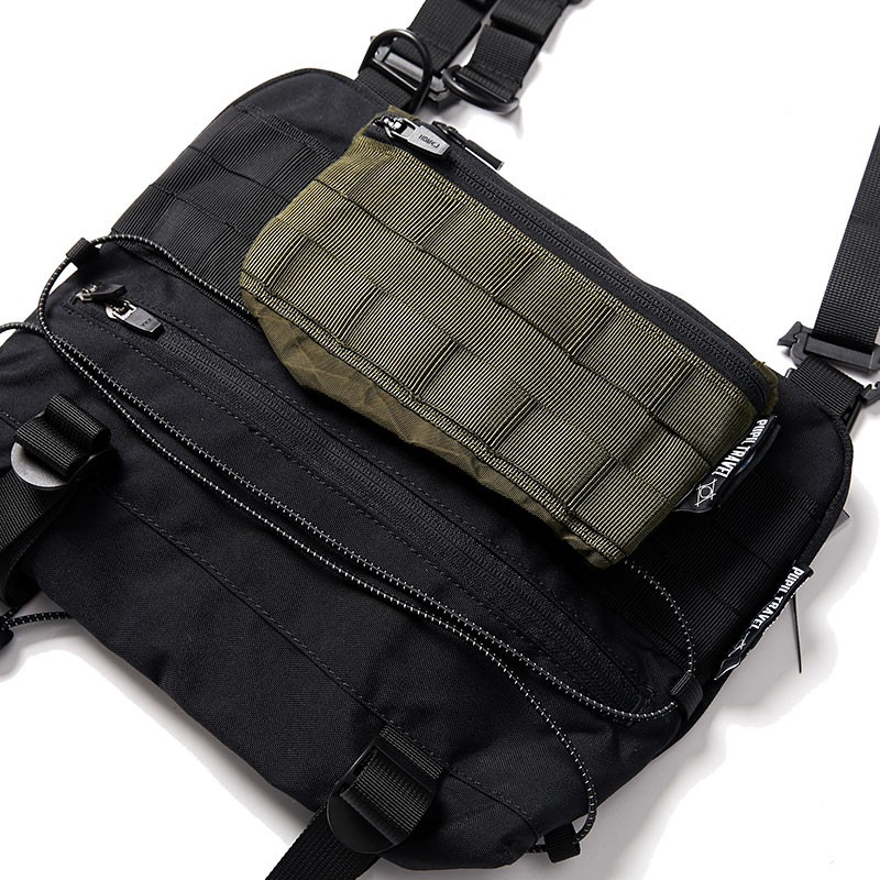 PUPILTRAVEL Light Function Xpac Fabric mello Double Buckle Bag techwear with Bag Small Bag Cyberpunk