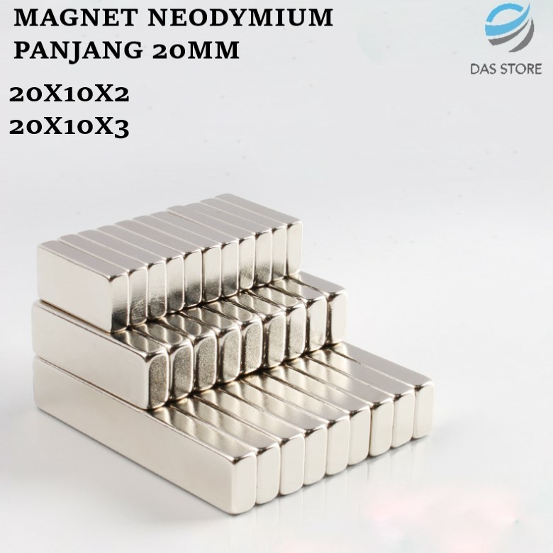 แม่เหล็กนีโอไดเมียมที่แข็งแกร่งเป็นพิเศษ 20 มม. แม่เหล็กอเนกประสงค์ยาว NDFeB N35 N52