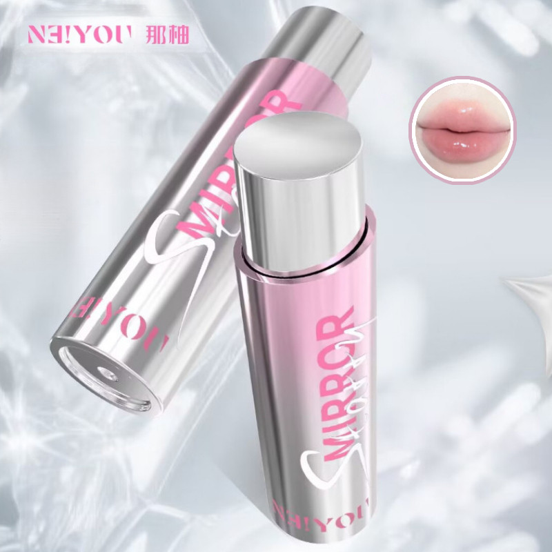 NEIYOU ลิปกลอสไม่มีสีซีดจางสีสดใสไม่มีการซีดจาง