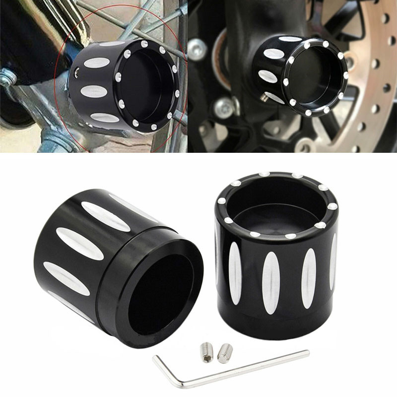 โปรโมชั่น Harley Gliding Road King Soft Tail XL883 1200 ดัดแปลงฝาครอบเพลาหน้าเพลาหน้าฝาครอบตกแต่งจัด