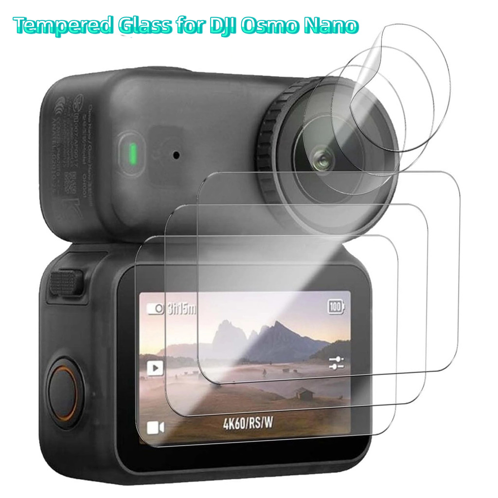 กระจกนิรภัยสําหรับ DJI Osmo Nano ปกป้องหน้าจอ Anti-scratch หน้าจอป้องกันฟิล์มสําหรับกล้อง Osmo Nano อุปกรณ์เสริม