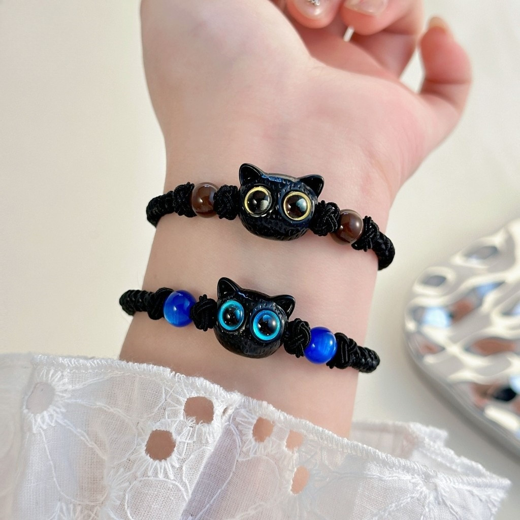 สร้อยข้อมือลูกแมวMinimalist Alloyสำหรับผู้หญิง สไตล์เรียบหรูแต่น่ารัก เป็นของขวัญวันสำคัญได้perfectly