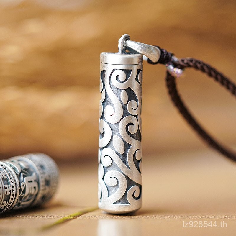 สร้อยคอมีดีไซน์ทิเบตสไตล์ เปิดหน้าจี้ Gawu พร้อมกล่องคำภาวดี Shurangama Mantra Benming สำหรับปีหญิง 