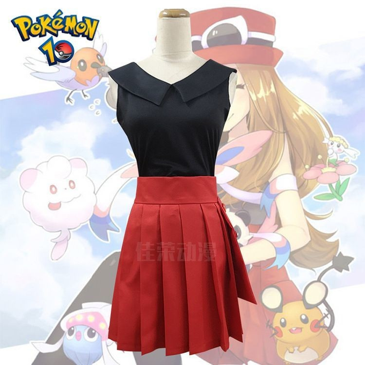 Pokemon Journeys: The Series Pocket Monsters XY Serena คอสเพลย์เครื่องแต่งกายฮาโลวีน Dress-up การ์ตู