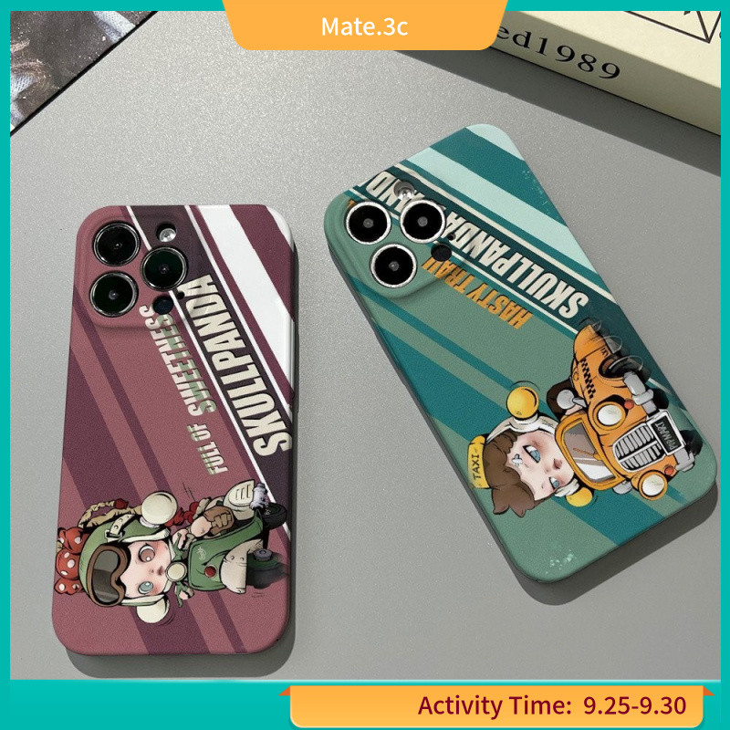 Pop Mart เคสโทรศัพท์ skullpanda เคสฟิล์ม เหมาะสําหรับ iPhone15/14promax/Xiaomi 14 เคส FLOA