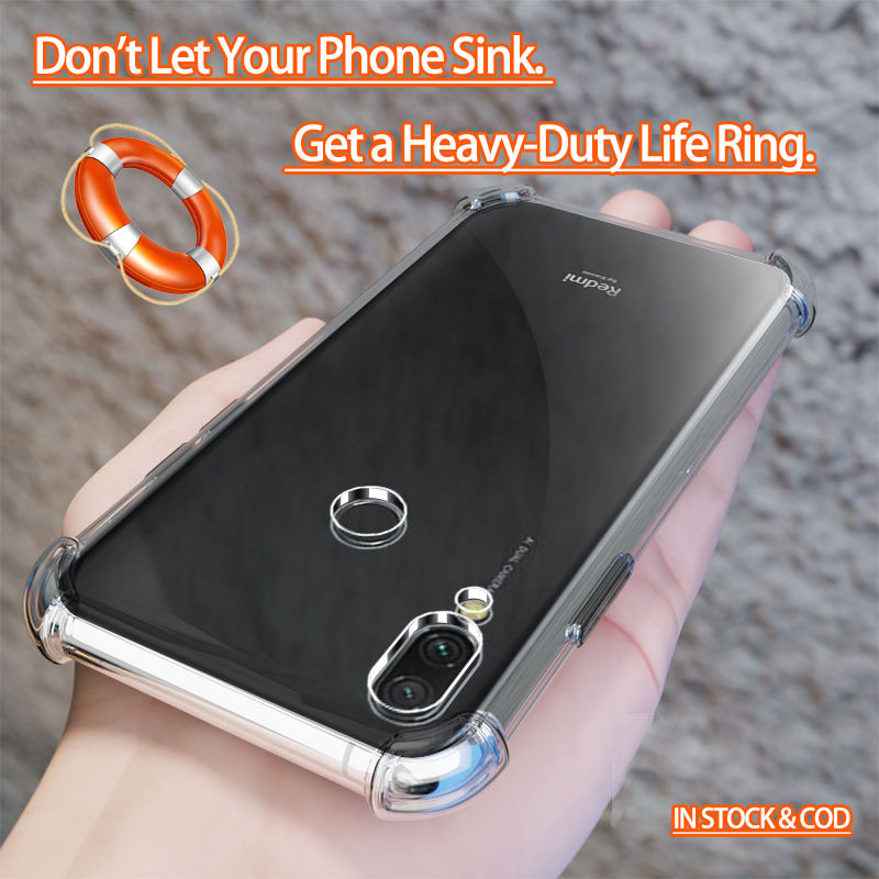 Xiaomi Redmi Note 7 Pro 7s M1901F7S M1901F71 M1901F7G HI Crystal Clear 4 มุมกันกระแทก Soft Jelly เคส