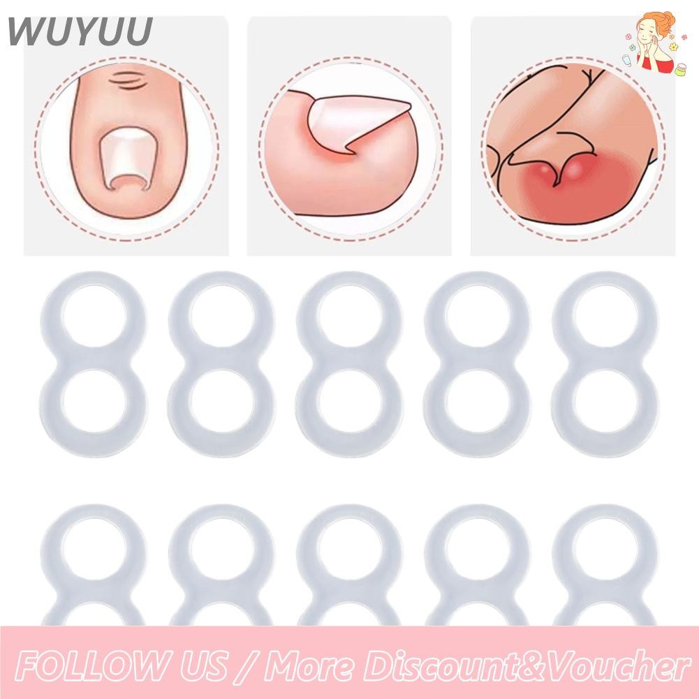 wuyuu-th 10pcs toenail corrector silicone reuse reenable reuse reuse reuse reenable ingrown tool