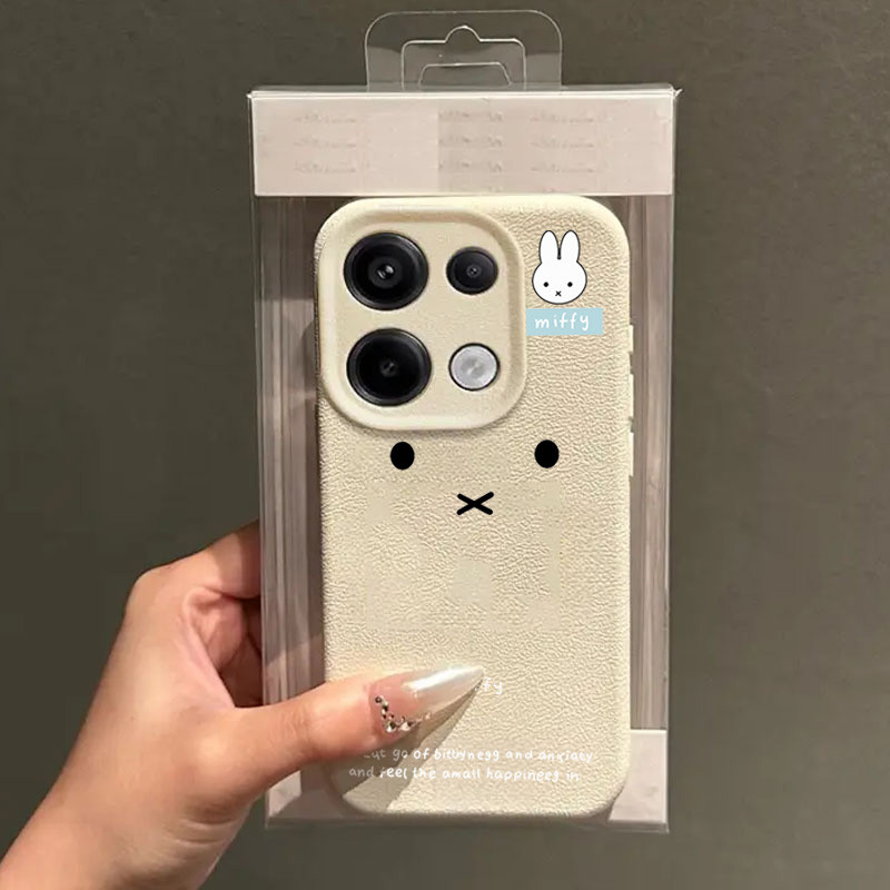น่ารัก Miffy Emoji รูปแบบหนังสําหรับ Mi POCO X7 X6 F5 X5 M6 F6 F7 Pro Mi 14T 13T 15 13 Pro ฝาครอบ