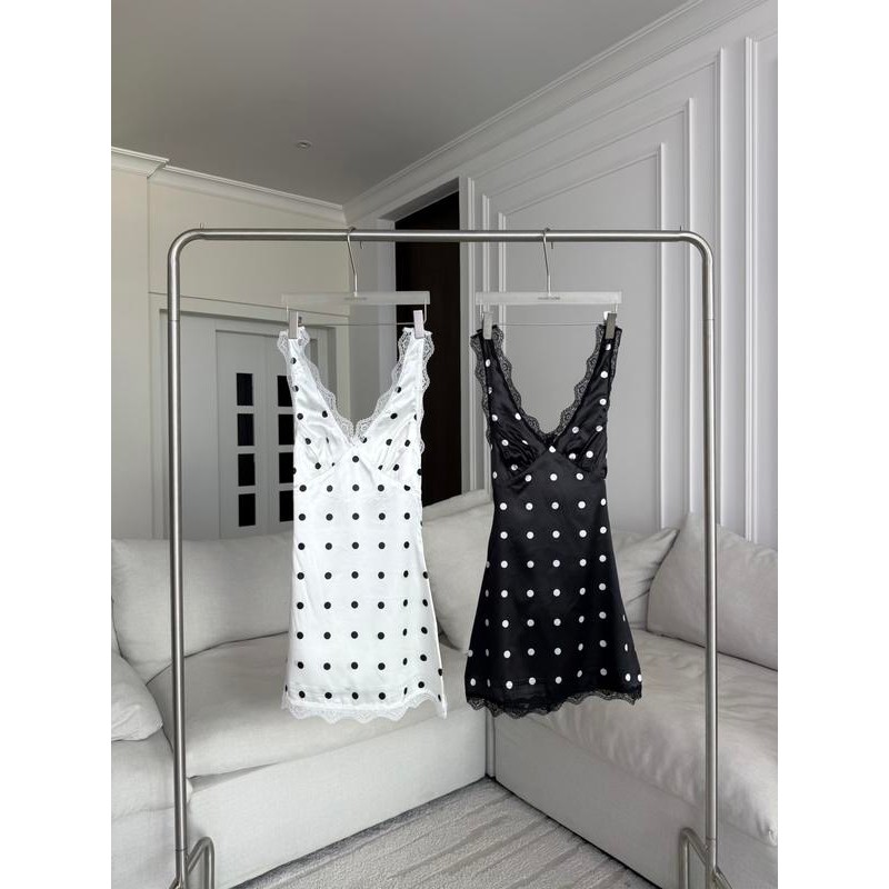 PTD248 Mini Dress Pokadots PROMTHONG (ซิปหลัง คล้องคอ)