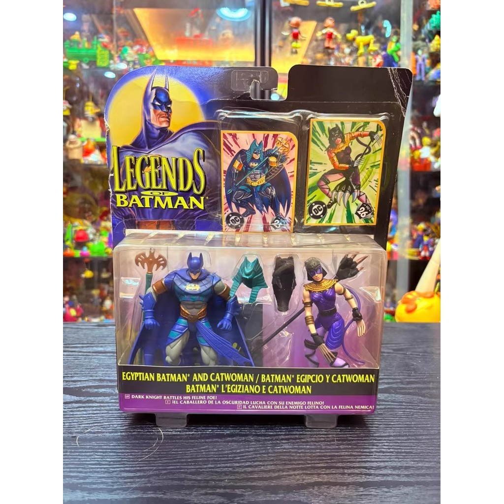 Kenner Batman Legends อียิปต์ Batman Egyptian Catwoman ชุดคู่แขวนการ์ดของเล่นทํามือ
