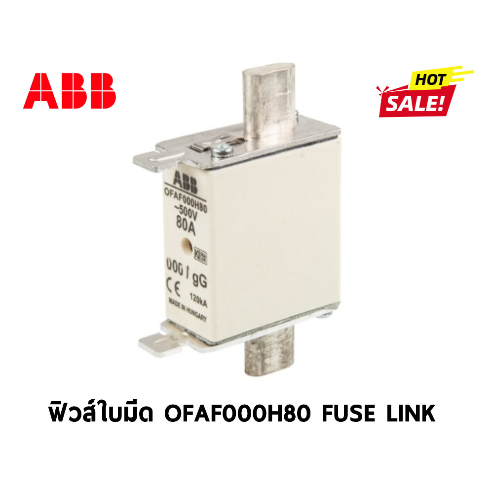 ABB ฟิวส์ Fuse Link OFAF000H80 (80A)