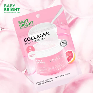 Baby Bright Collagen Jelly Toner Pad 8 Pads โทนเนอร์แพดผิวไบร์ท สูตรวีแกน เบบี้ ไบร์ท.