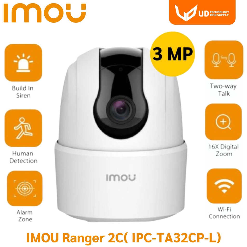 IMOU กล้องWifi RANGER 2C IPC-TA32CP-L ความชัด 3MP พูดคุยโต้ตอบได้ (ไม่มีช่องเสียบสายแลน) พร้อมส่ง