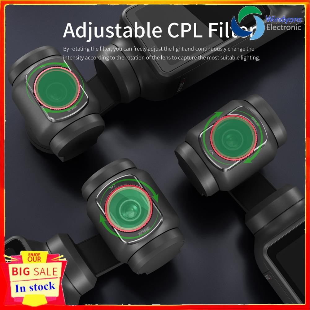 Windyons Windyons startrc 1.9 มม. ตัวกรอง CPL Slim Slim 0.62 x 0.86in โพลาไรเซอร์สแควร์แก้วออพติคอลแ