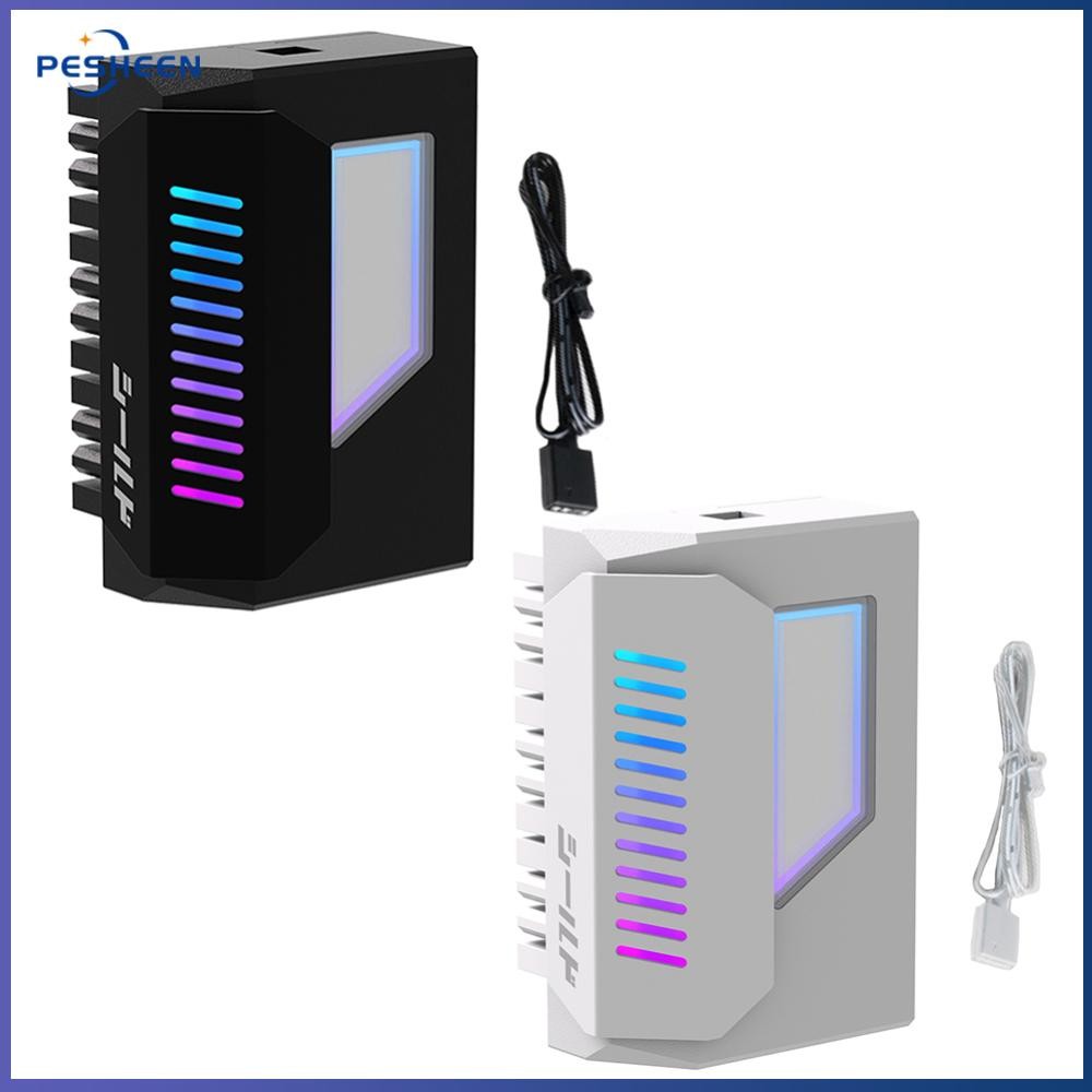 Pesheen§ ATX 24 Pin ถึง 180 องศาปลั๊กไฟอะแดปเตอร์ Infinity Mirror ARGB Light Female To Male Power Ad