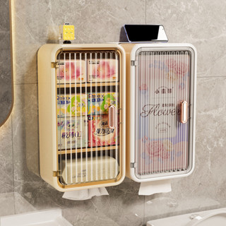 ตู้เก็บของติดผนัง ชั้นวางห้องน้ำ สามชั้น ตู้ติดผนังสี่เหลี่ย…